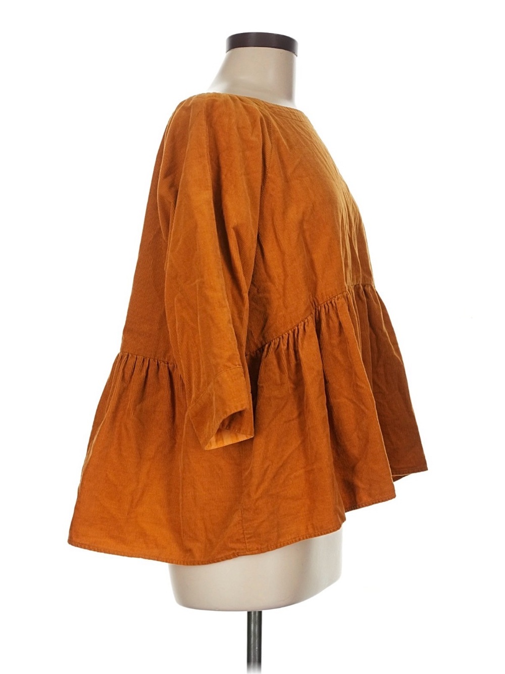 Women's Rust Button-Back Top - Picture 3 of 5